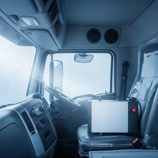 Ozonreinigung LKW: Geruchsneutralisation im Fahrerhaus – Truck Titan, mobil.